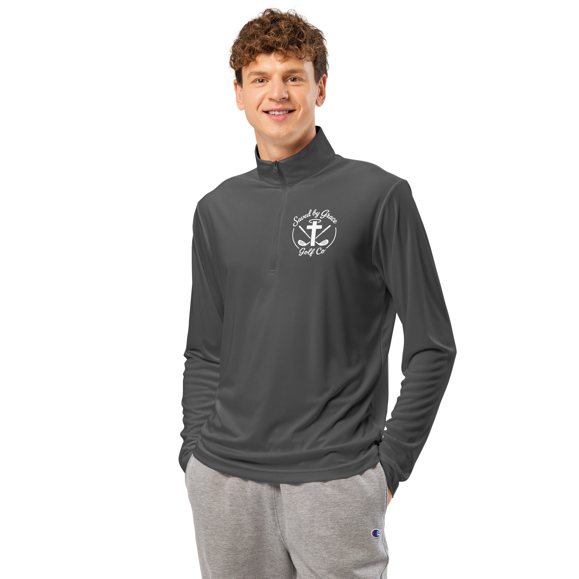 Faith-Based-1/4-zip-pullover-iron-grey
