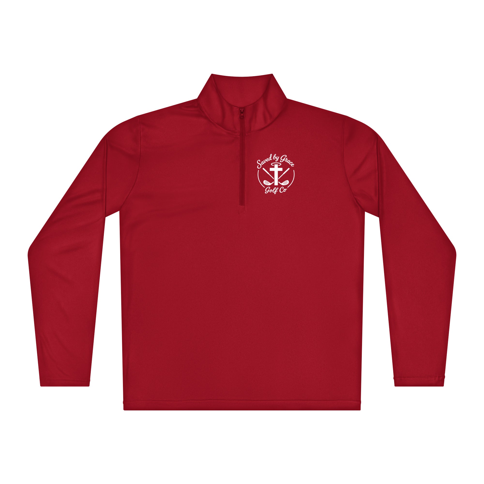 Faith-Based-1/4-zip-pullover-true-red