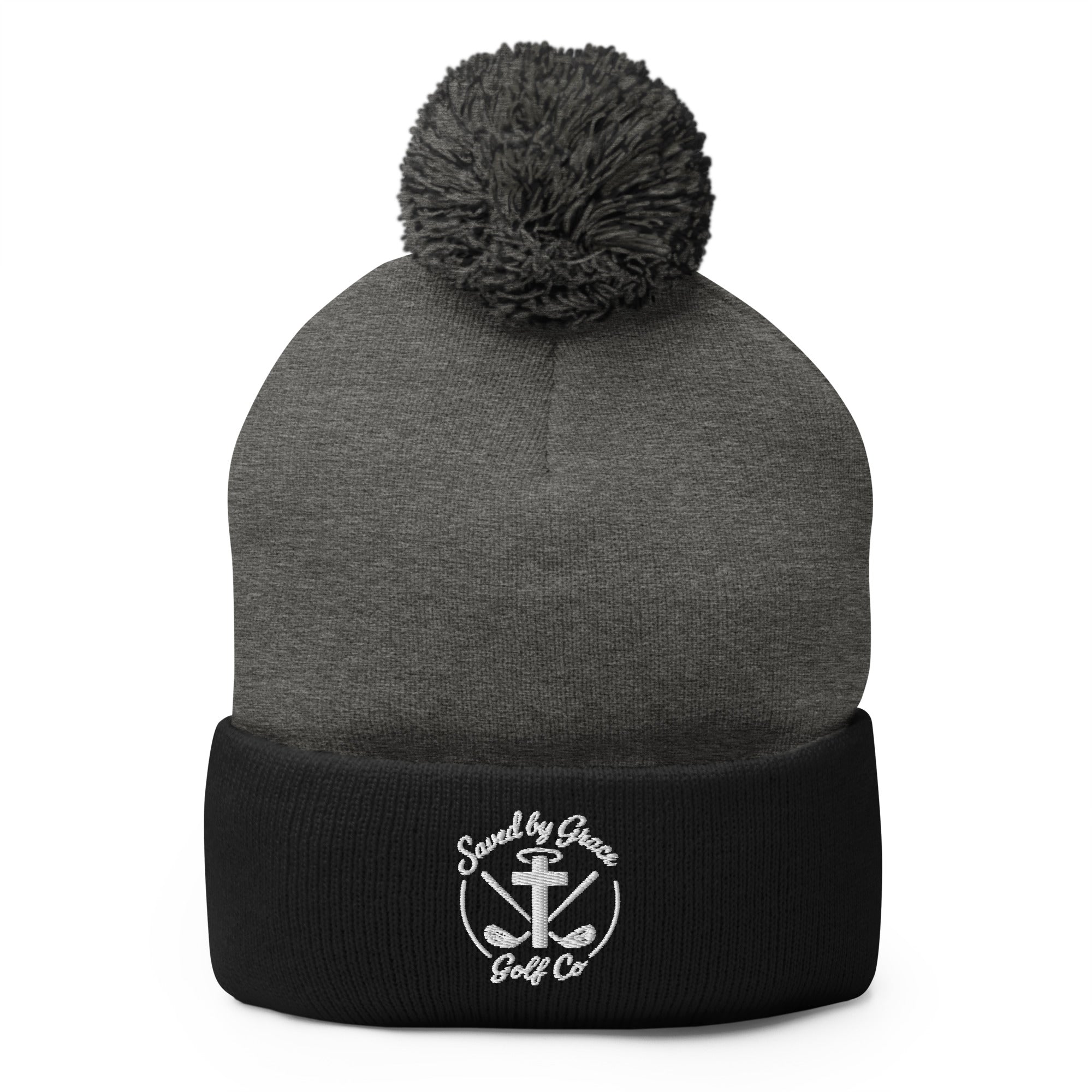 Faith-Based-Golf-beanie-black-dark-heather-gray