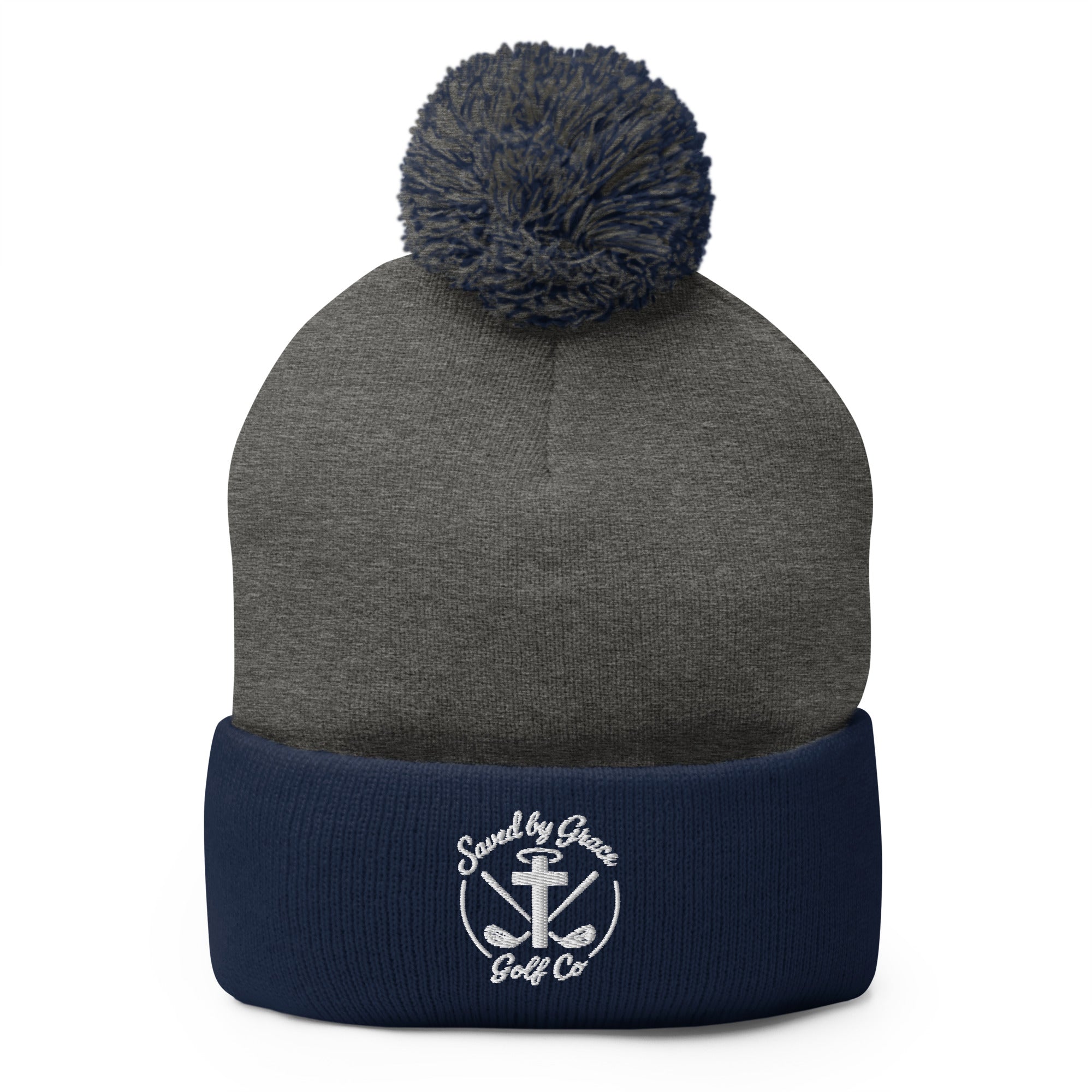 Faith-Based-Golf-beanie-navy-dark-heather-gray