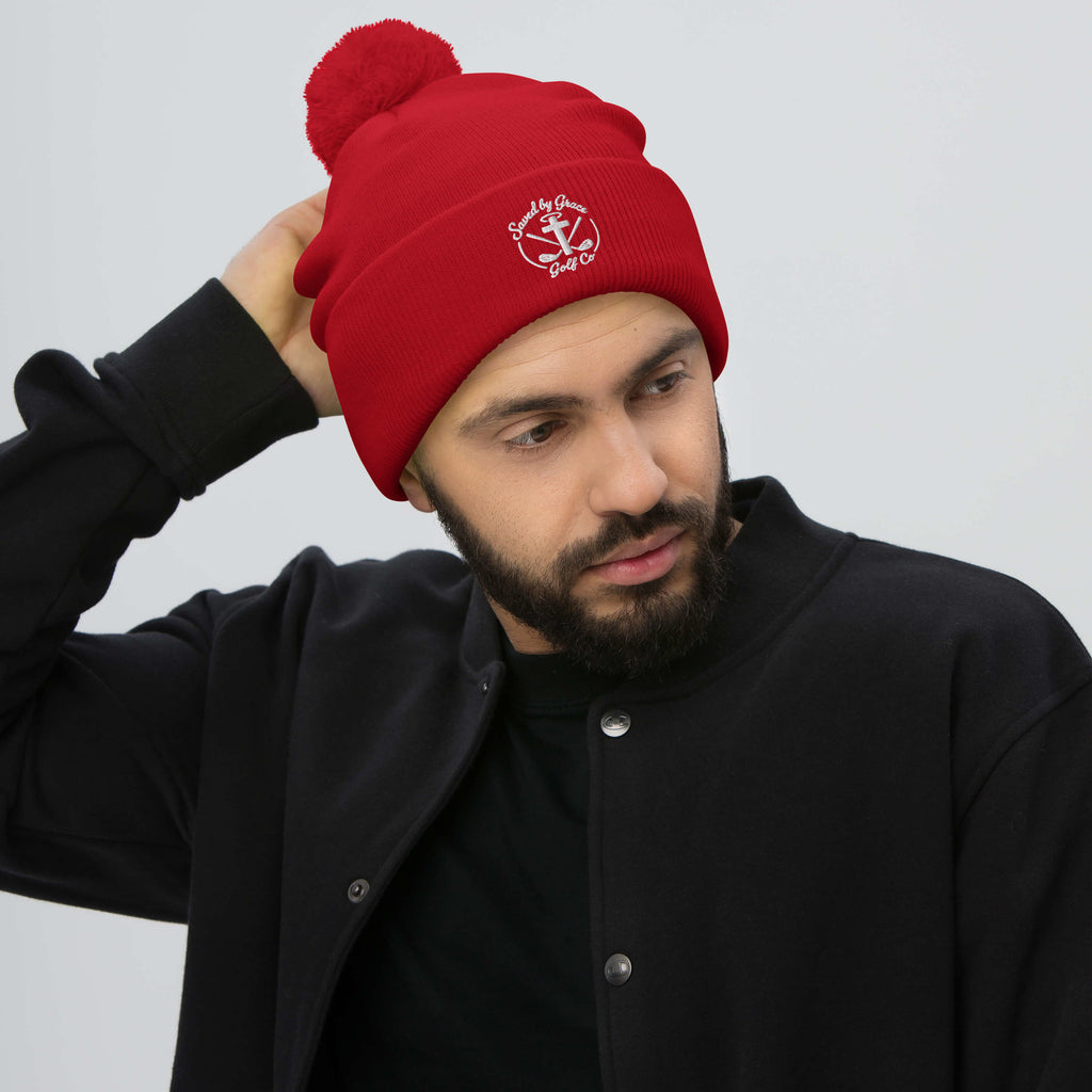 Faith-Based-Golf-beanie-red