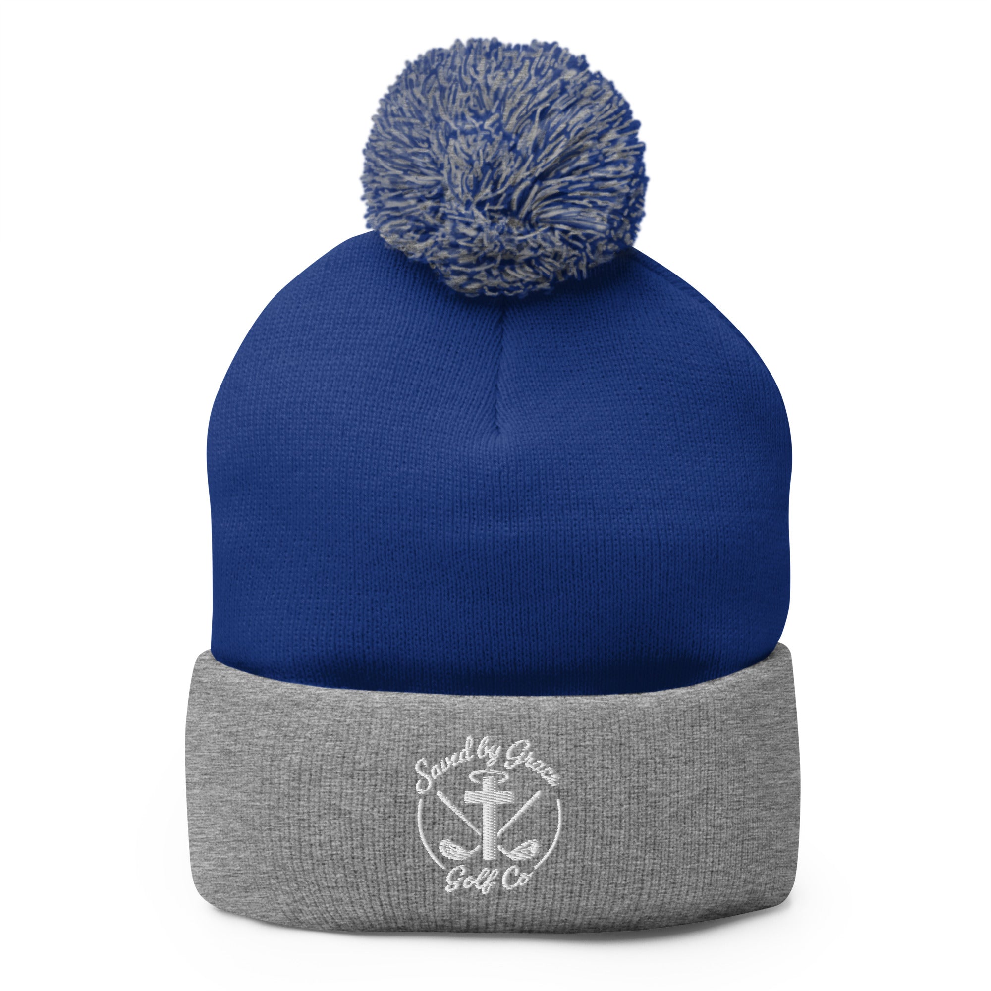 Faith-Based-Golf-beanie-royal-heather-gray