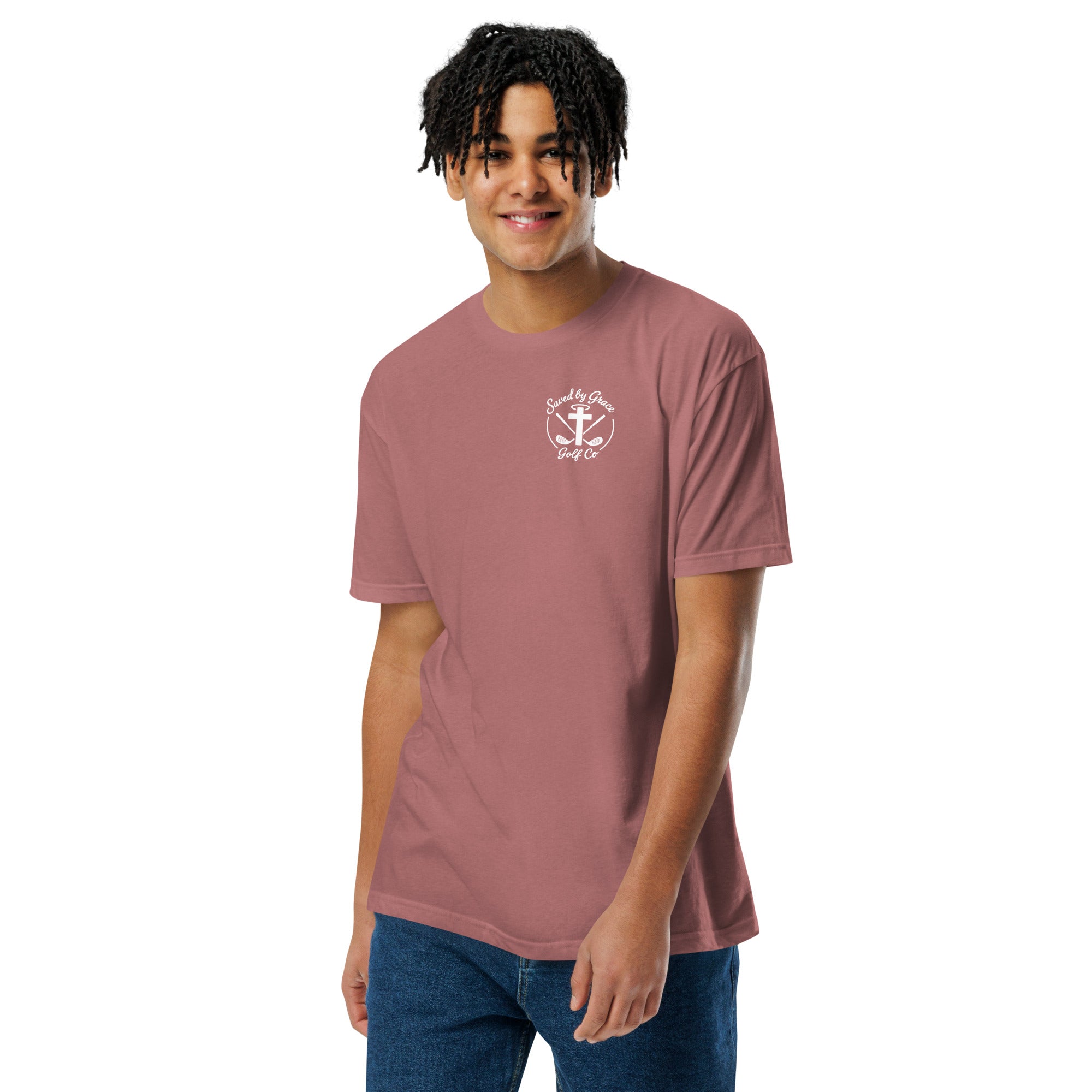 Faith-Based-Golf-tshirt-heather-mauve