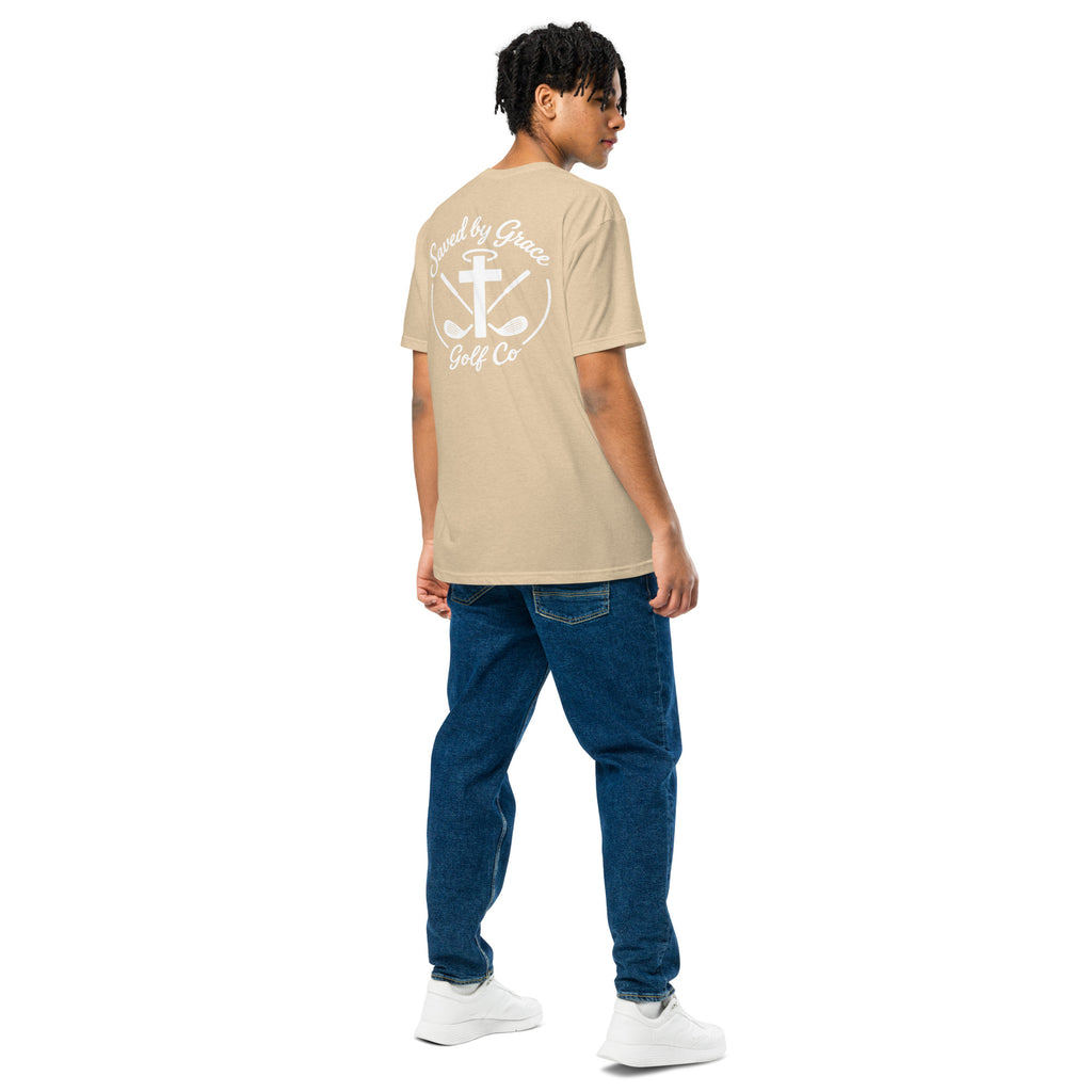 Faith-Based-Golf-tshirt-heather-tan