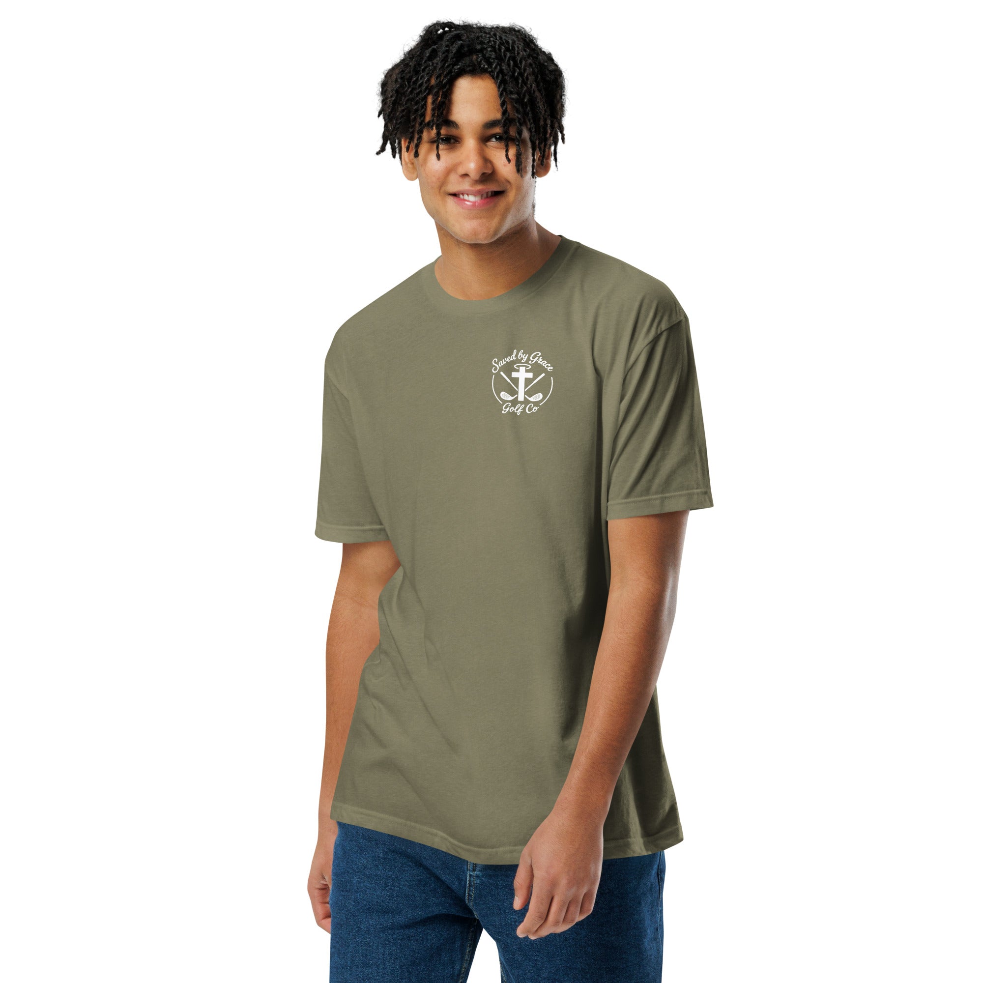 Faith-Based-Golf-tshirt-military-green
