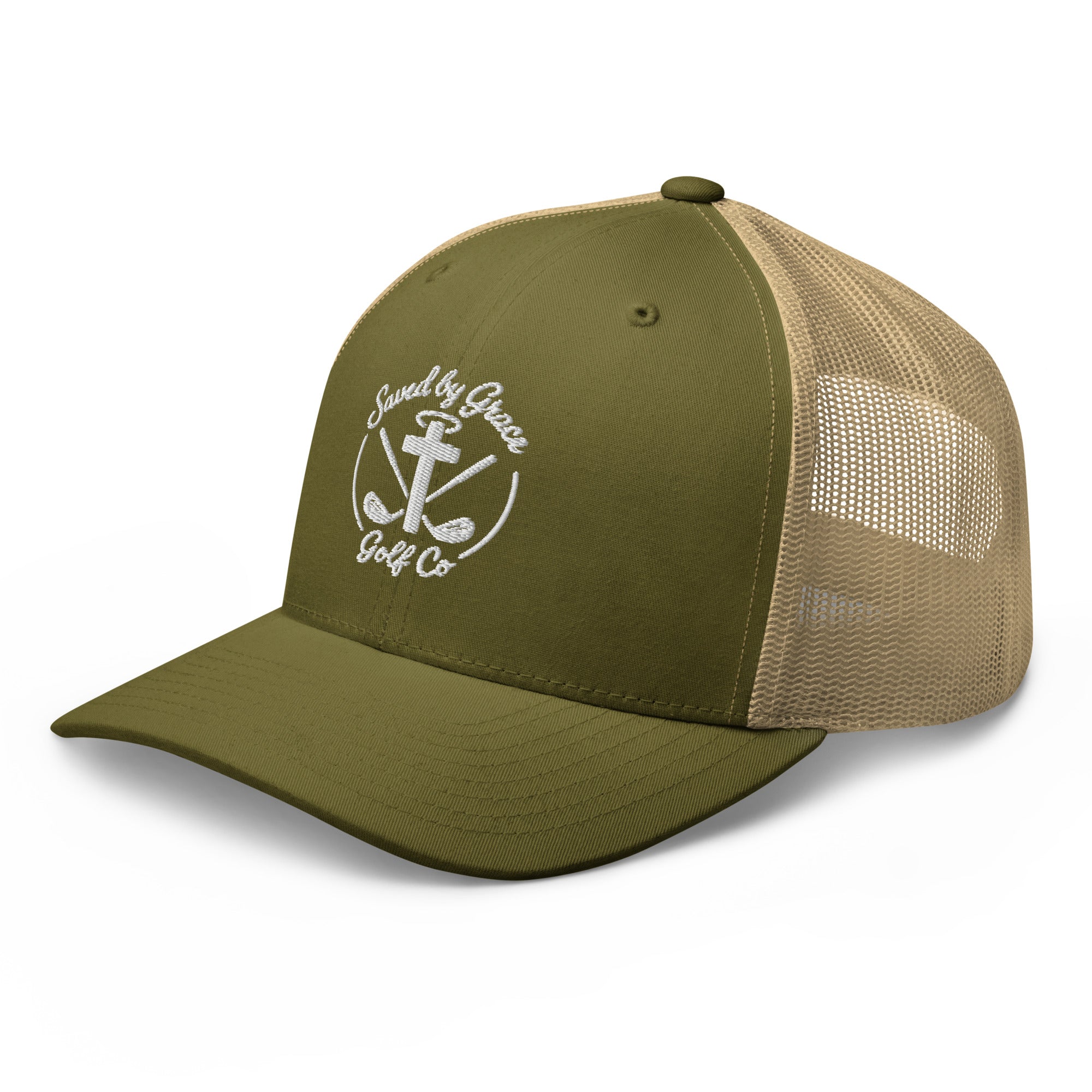 Faith-Based-trucker-hat-moss-khaki