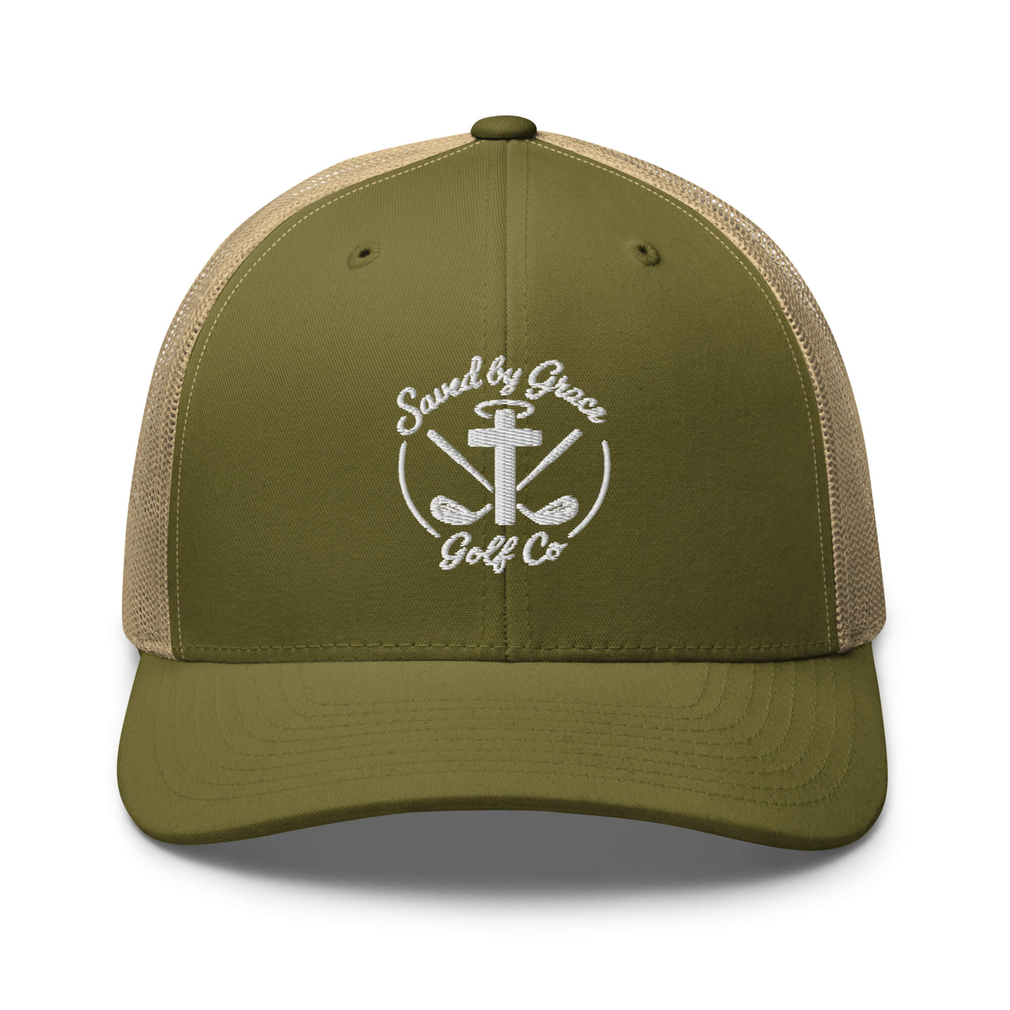 Faith-Based-trucker-hat-moss-khaki