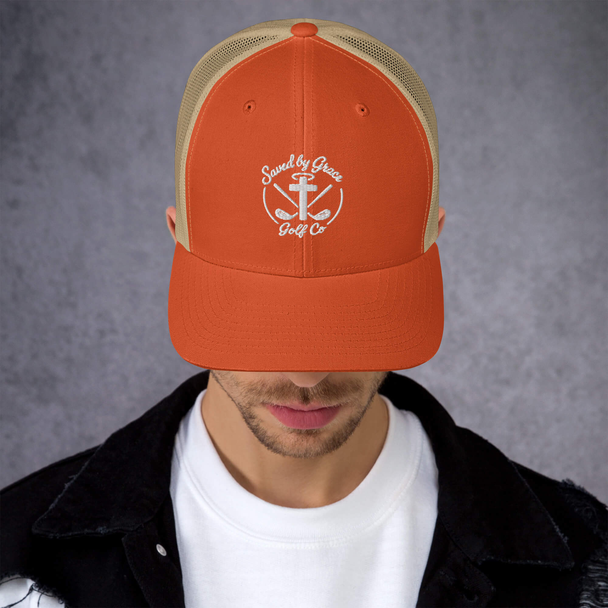 Faith-Based-trucker-hat-rustic-orange-khaki