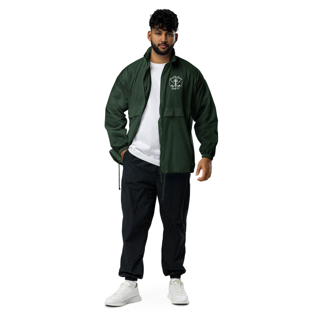 Faith-based-golf-windbreaker-forest-green