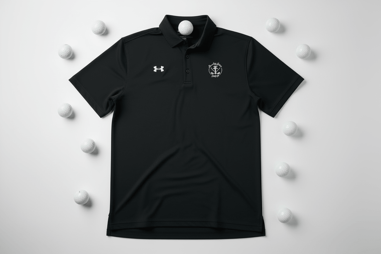 Under Armour Polo with Golf Balls Around